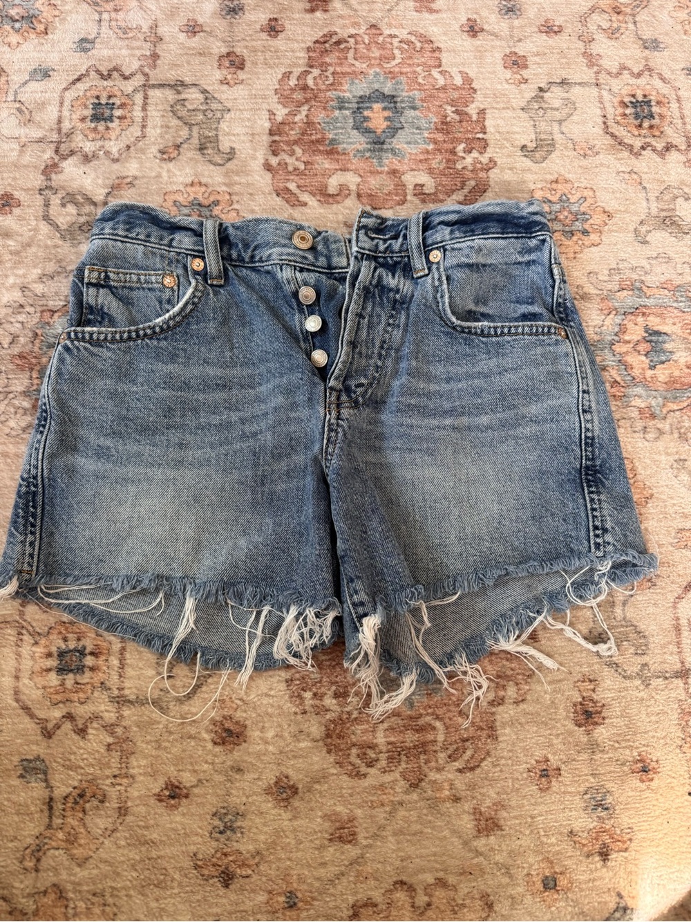 We The Free High-Rise Denim Shorts Cutoffs Free People- 24 waist